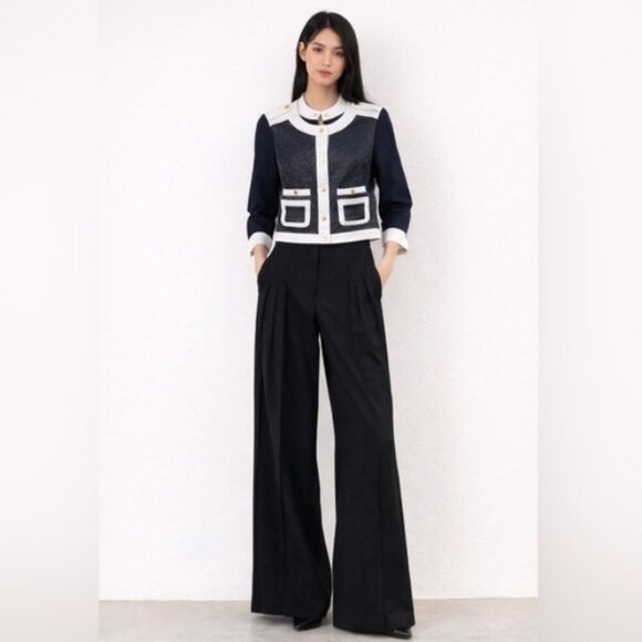 MICHAEL Michael Kors Jackets & Blazers - Michael Kors - Navy/White Crop Blazer - 6 - china